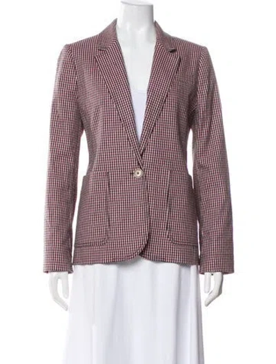 Pre-owned Me+em Plaid Print Blazer In Multi