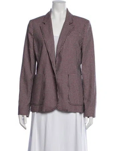 Pre-owned Me+em Plaid Print Blazer In Multicolor