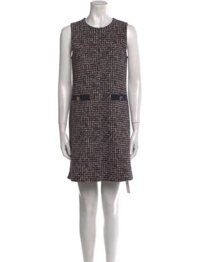 Pre-owned Me+em Plaid Print Mini Dress In Blue