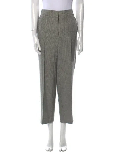 Pre-owned Me+em Plaid Print Straight Leg Pants