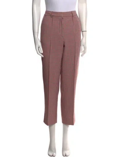 Pre-owned Me+em Plaid Print Straight Leg Pants In Multi