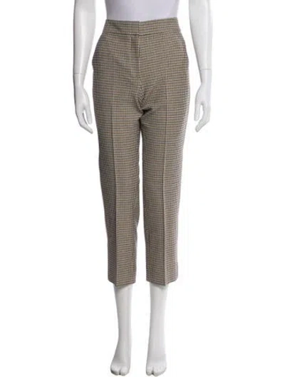 Pre-owned Me+em Plaid Print Straight Leg Pants W/ Tags In Black