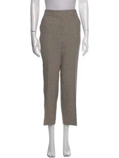 Pre-owned Me+em Plaid Print Straight Leg Pants W/ Tags In Black