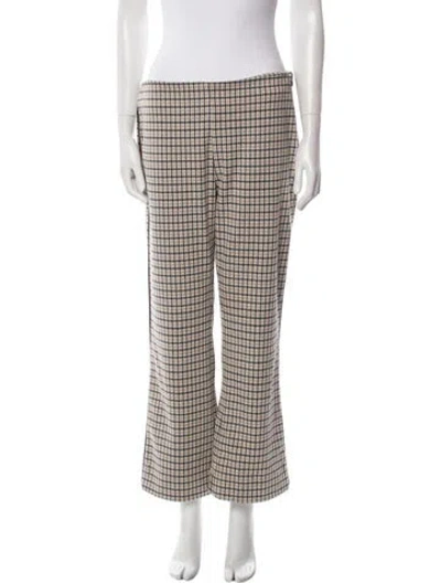 Pre-owned Me+em Plaid Print Wide Leg Pants In Multi
