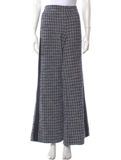 Pre-owned Me+em Plaid Print Wide Leg Pants In Multi
