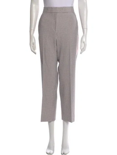 Pre-owned Me+em Plaid Print Wide Leg Pants In Pink
