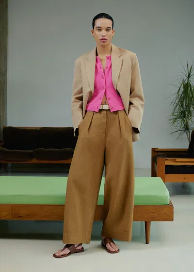 Me+em Pleat Barrel Pant In Multi