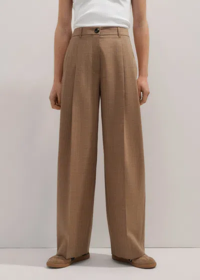 Me+em Pleat Front Pant In Biscuit