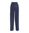 Me+em Pleat Tapered Trousers In Blue