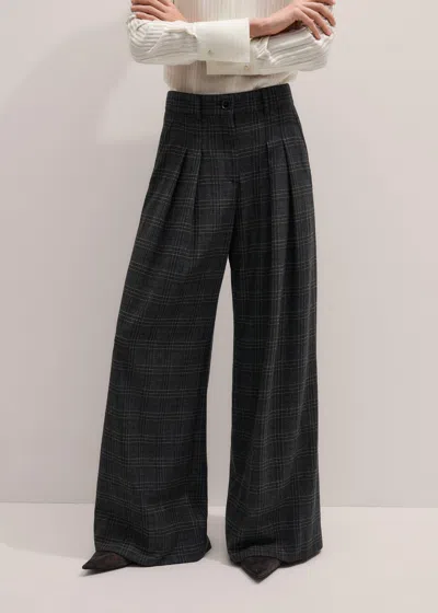 Me+em Pleat Wide-leg Pant In Gray