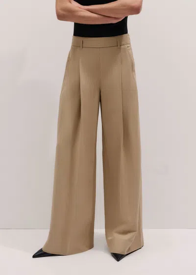 Me+em Pleat Wide-leg Pant In Brown