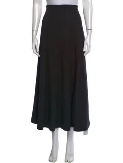 Pre-owned Me+em Pleated Accents Long Skirt In Black