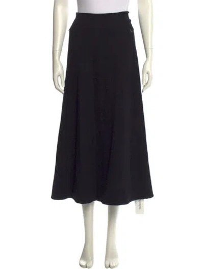 Pre-owned Me+em Pleated Accents Midi Length Skirt In Black