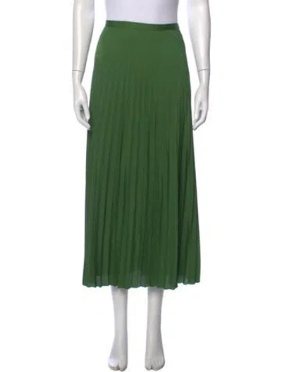 Pre-owned Me+em Pleated Accents Midi Length Skirt In Green