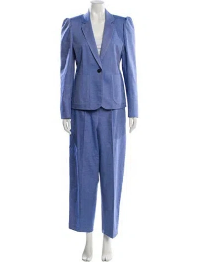 Pre-owned Me+em Pleated Accents Pant Set In Blue