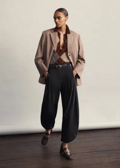 Me+em Pleated Balloon Trouser Black