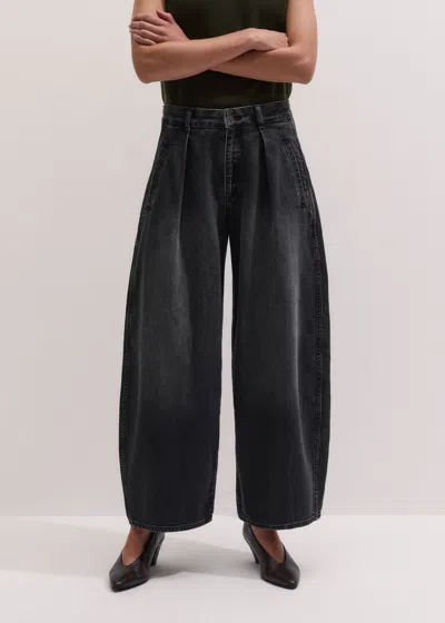 Me+em Pleated Barrel Jean Black Wash
