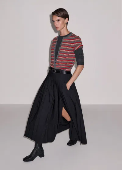 Me+em Pleated Maxi Skirt Charcoal