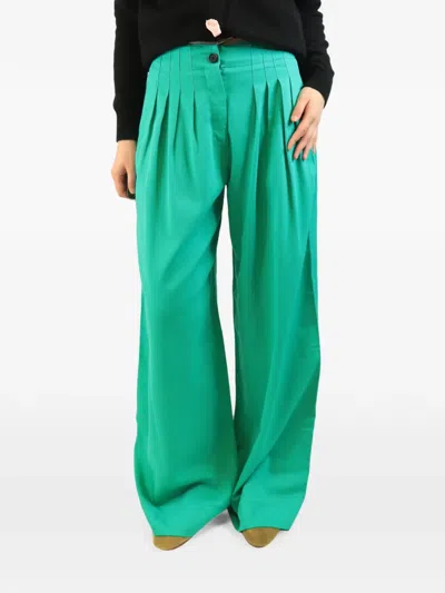Pre-owned Me+em Pleated Trousers In Green