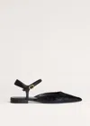 Me+em Point-toe Flat Black In Black