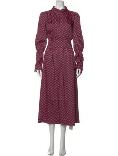 Pre-owned Me+em Polka Dot Print Long Dress In Green