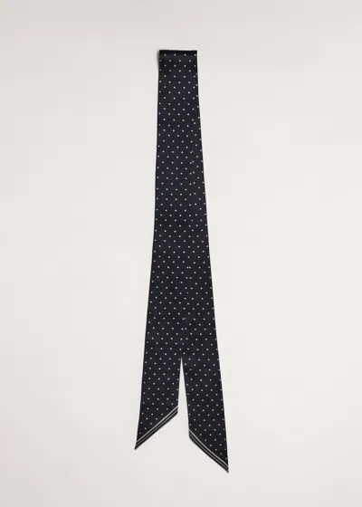 Me+em Polka Dot Skinny Scarf Black-cream
