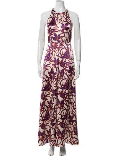 Pre-owned Me+em Printed Crew Neck Jumpsuit In Multi