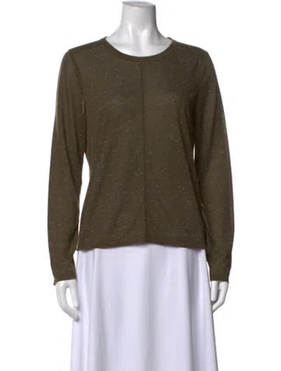 Pre-owned Me+em Printed Crew Neck T-shirt In Green