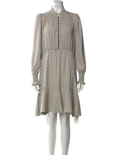 Pre-owned Me+em Printed Knee-length Dress In White