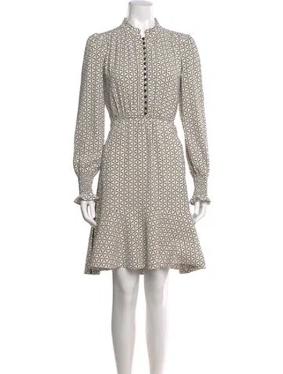 Pre-owned Me+em Printed Knee-length Dress In White