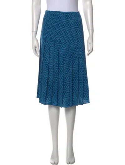 Pre-owned Me+em Printed Knee-length Skirt In Blue