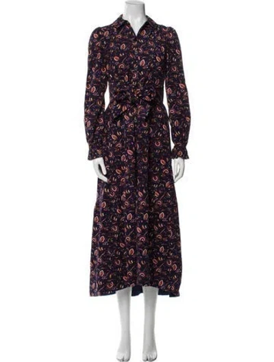 Pre-owned Me+em Printed Long Dress In Multi