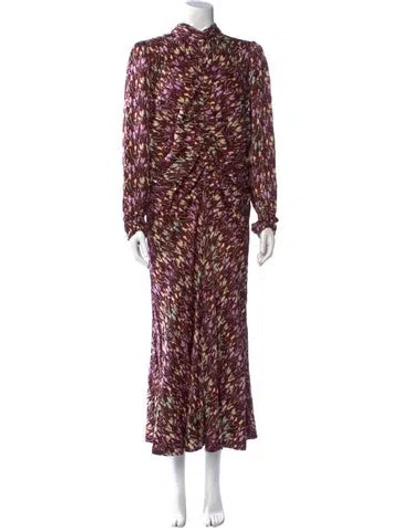 Pre-owned Me+em Printed Long Dress In Multi