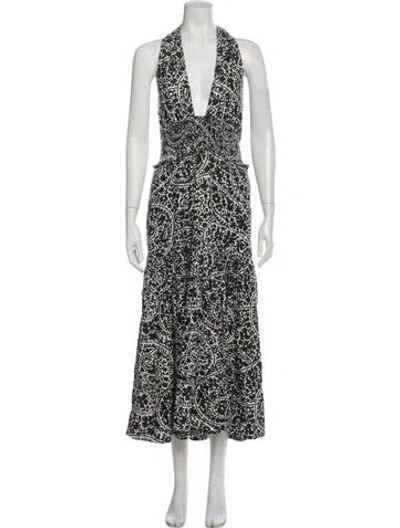 Pre-owned Me+em Printed Long Dress In Multi