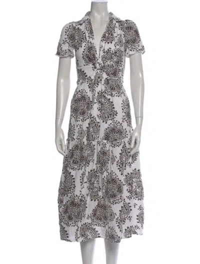 Pre-owned Me+em Printed Long Dress In Multi