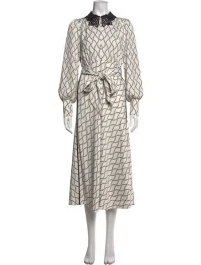 Pre-owned Me+em Printed Long Dress In Multicolor