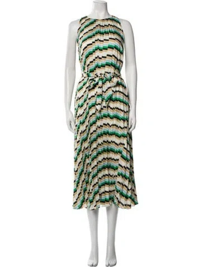 Pre-owned Me+em Printed Long Dress In Neutral