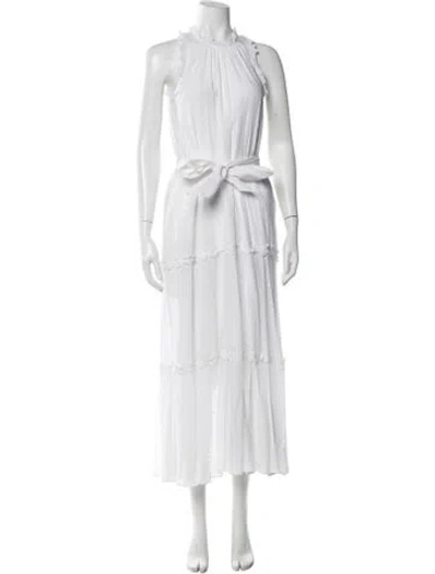 Pre-owned Me+em Printed Long Dress In White