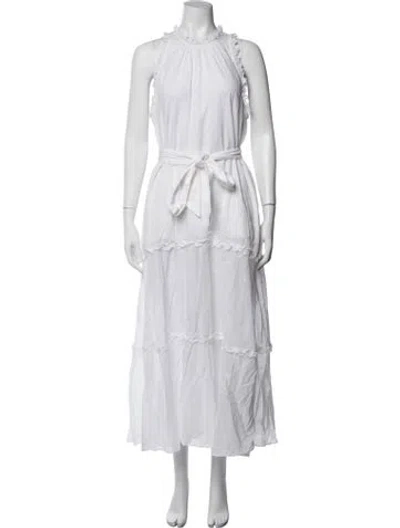 Pre-owned Me+em Printed Long Dress In White