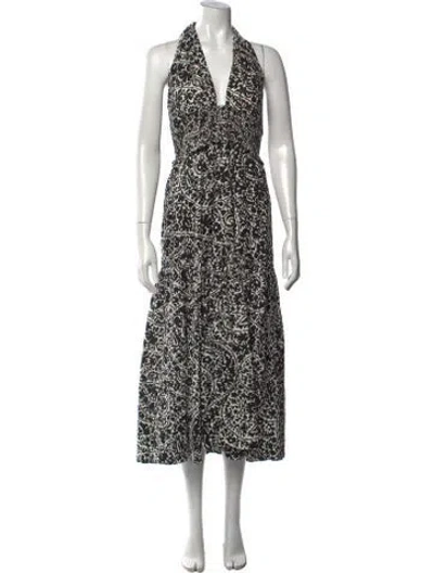 Pre-owned Me+em Printed Midi Length Dress In Multi