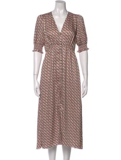 Pre-owned Me+em Printed Midi Length Dress In Pink
