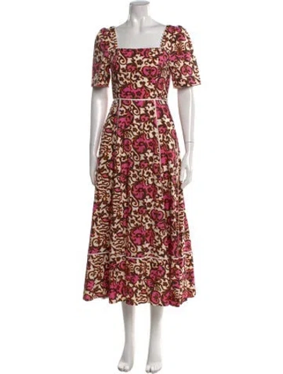 Pre-owned Me+em Printed Midi Length Dress In Pink