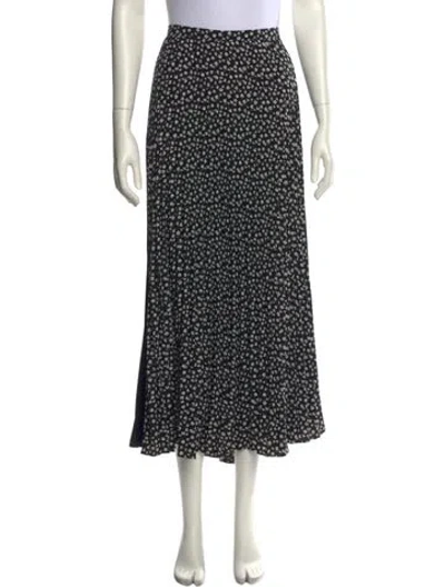 Pre-owned Me+em Printed Midi Length Skirt In Black