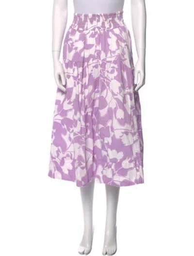 Pre-owned Me+em Printed Midi Length Skirt In Pink