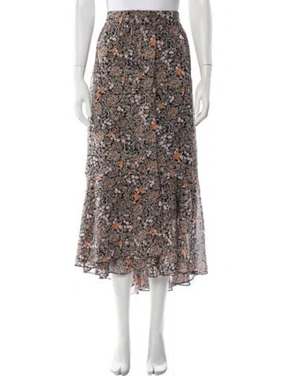 Pre-owned Me+em Printed Midi Length Skirt In White