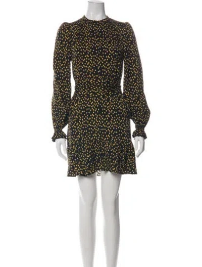 Pre-owned Me+em Printed Mini Dress In Black