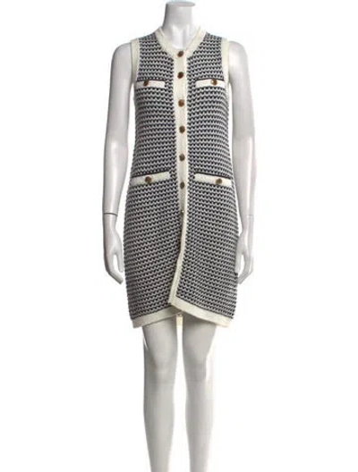 Pre-owned Me+em Printed Mini Dress In Blue