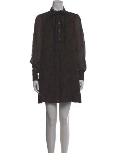 Pre-owned Me+em Printed Mini Dress In Multi