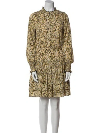 Pre-owned Me+em Printed Mini Dress In Neutral