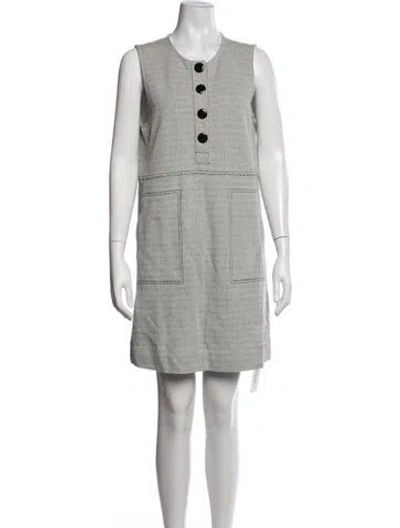 Pre-owned Me+em Printed Mini Dress In White